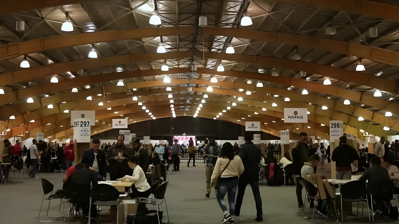 Corferias, el puesto de votación más grande de Bogotá, ya registra largas filas en las elecciones presidenciales 2026