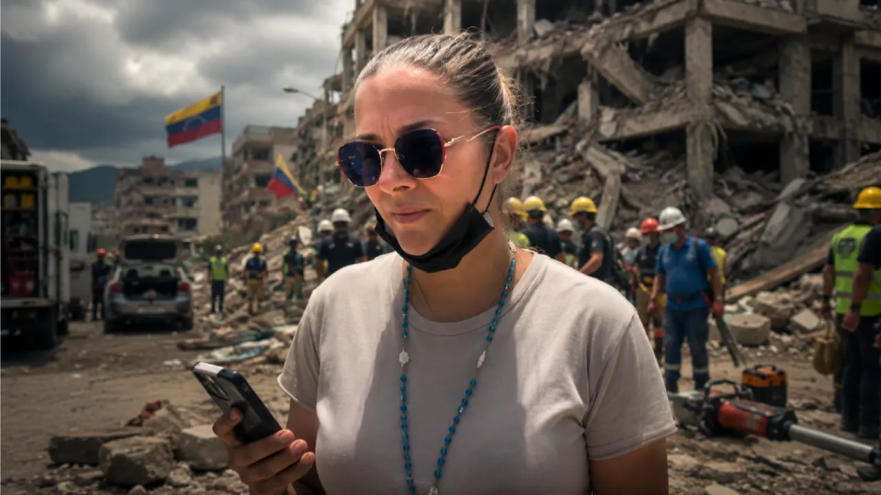 Madre venezolana pide ayuda para remover escombros tras el terremoto en Venezuela
