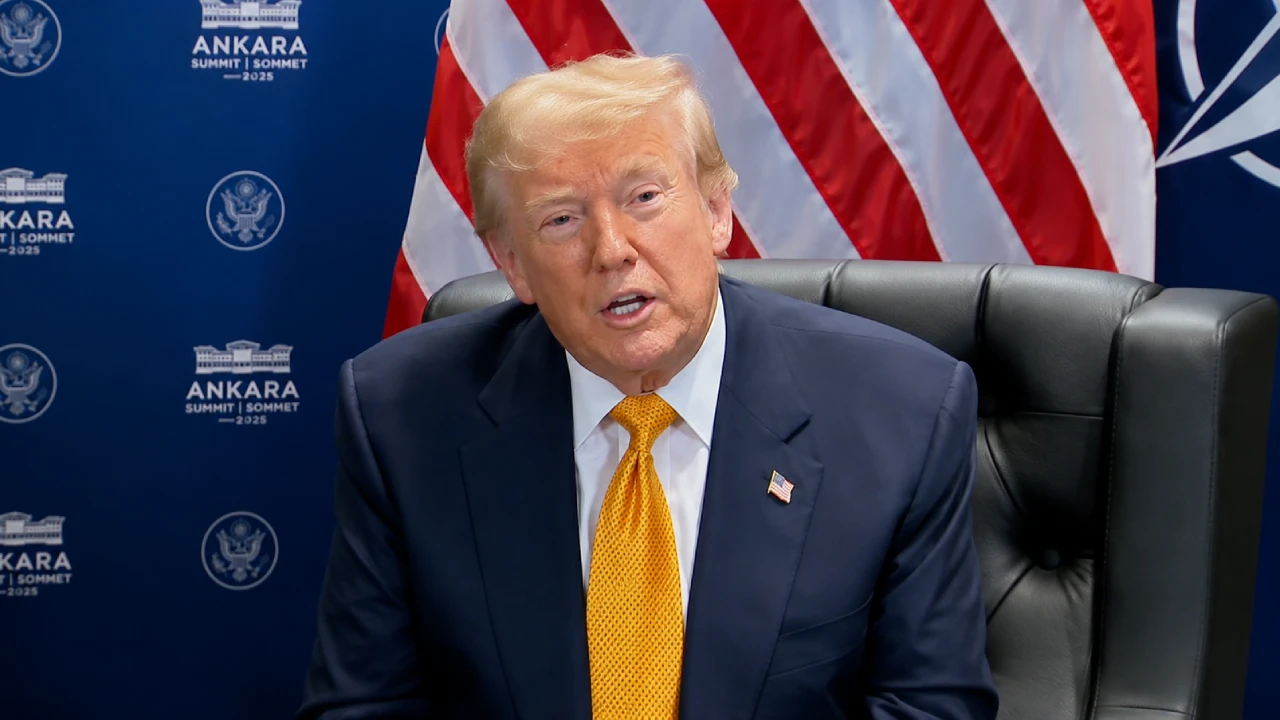 Donald Trump durante un discurso criticando a España y a Pedro Sánchez